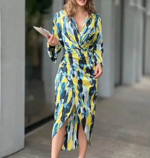 Women's Dress 2025 Spring Summer Latest Hot Selling Irregular Fashionable Temperament Commuting Long Sleeved Mid Length Dress
Women's Dress 2025 Spring Summer Latest Hot Selling Irregular Fashionable Temperament Commuting Long Sleeved Mid Length Dress