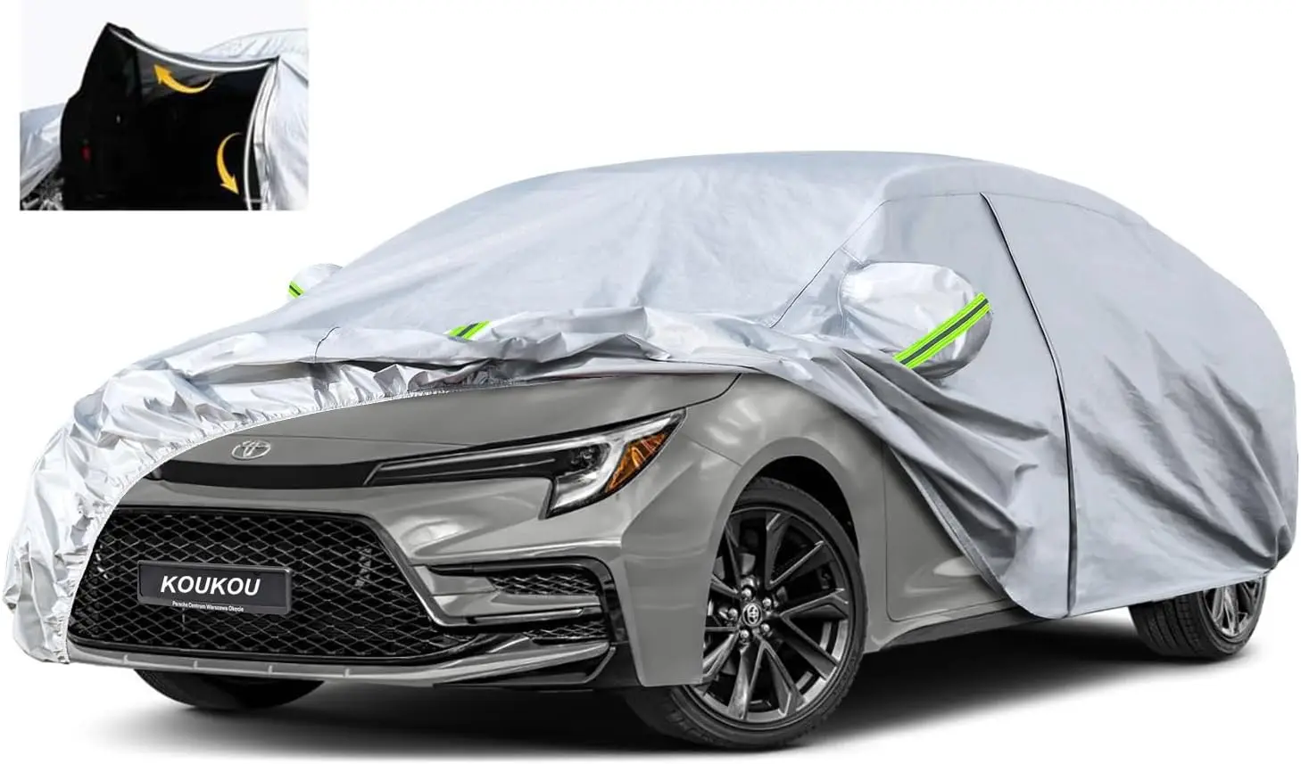 Waterproof Car Cover for Sedan, All Weather Protection, Fits Toyota Corolla, BMW 3 Series, Nissan Sentra (185x70x59 inch)
Waterproof Car Cover for Sedan, All Weather Protection, Fits Toyota Corolla, BMW 3 Series, Nissan Sentra (185x70x59 inch)