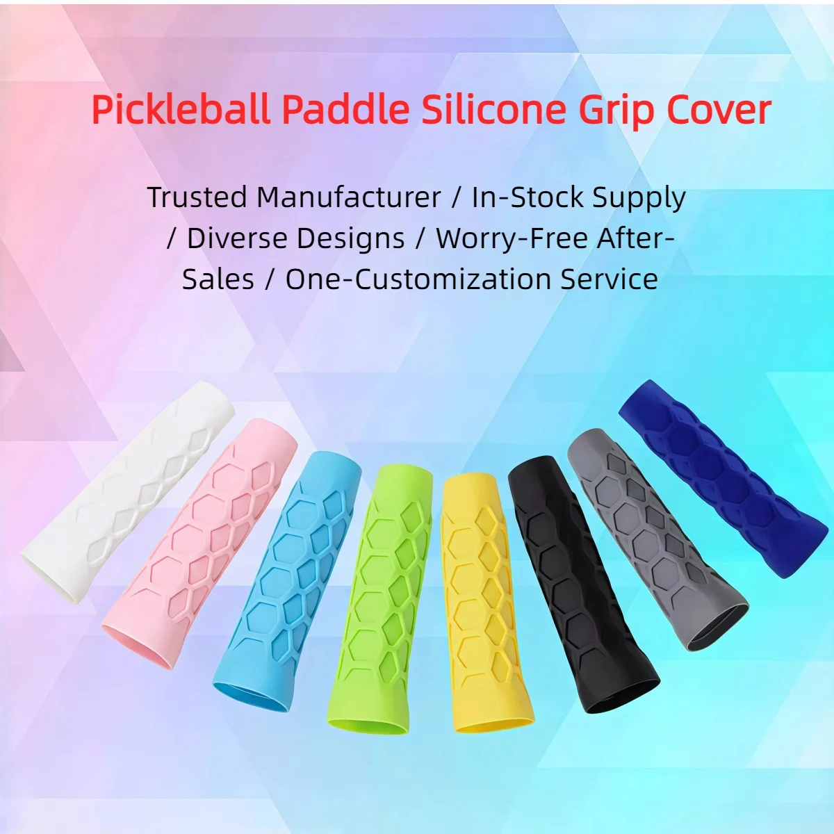 Silicone Grip Cover for Pickleball Paddles – Honeycomb Anti-Slip, Reusable Pickleball Grip Accessory
Silicone Grip Cover for Pickleball Paddles – Honeycomb Anti-Slip, Reusable Pickleball Grip Accessory