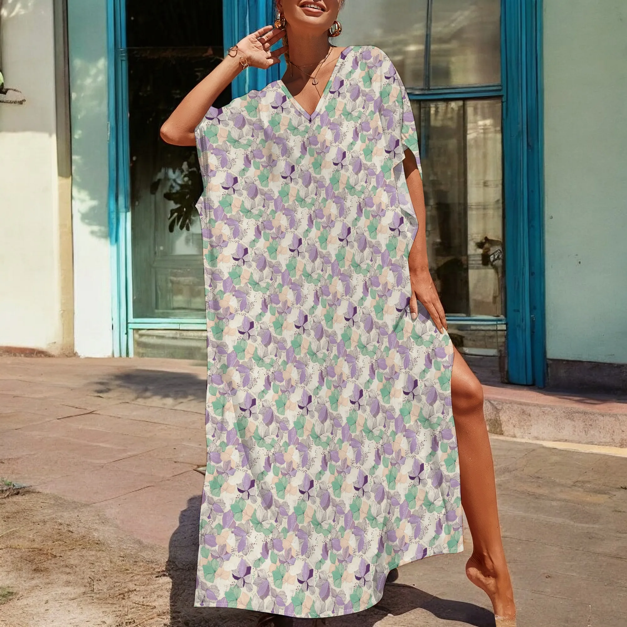 Butterfly Print Caftan Dress Pastel Boho Loose Fit Summer Kaftan for Women S-3XL Soft Flowy Vacation Wear
Butterfly Print Caftan Dress Pastel Boho Loose Fit Summer Kaftan for Women S-3XL Soft Flowy Vacation Wear