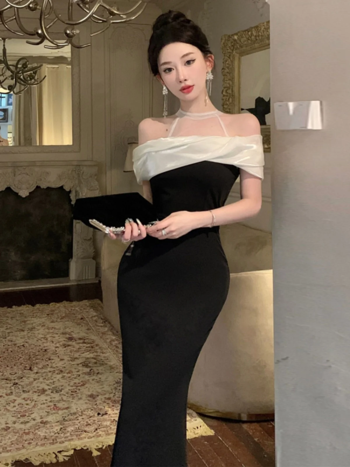 Платье-русалка Ele с бантами на плечах и высокой талией для Cany Corocus Ball Faionable Velvet Fabric Midi Dr
Платье-русалка Ele с бантами на плечах и высокой талией для Cany Corocus Ball Faionable Velvet Fabric Midi Dr