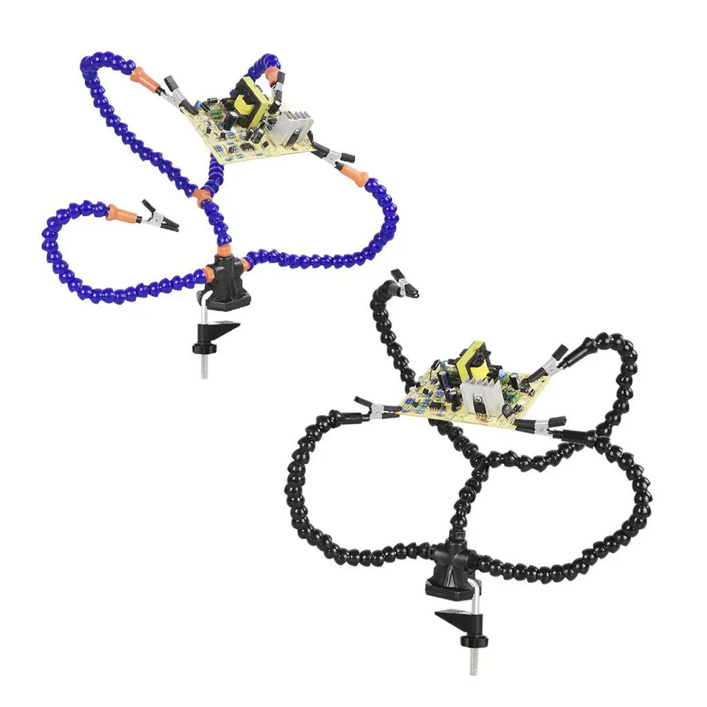 Flexible Four Soldering Helping Hands Alligator Clip Anti-Slip Base for Repair Circuit Board, Hobby Model, PCB Board Welding,
Flexible Four Soldering Helping Hands Alligator Clip Anti-Slip Base for Repair Circuit Board, Hobby Model, PCB Board Welding,