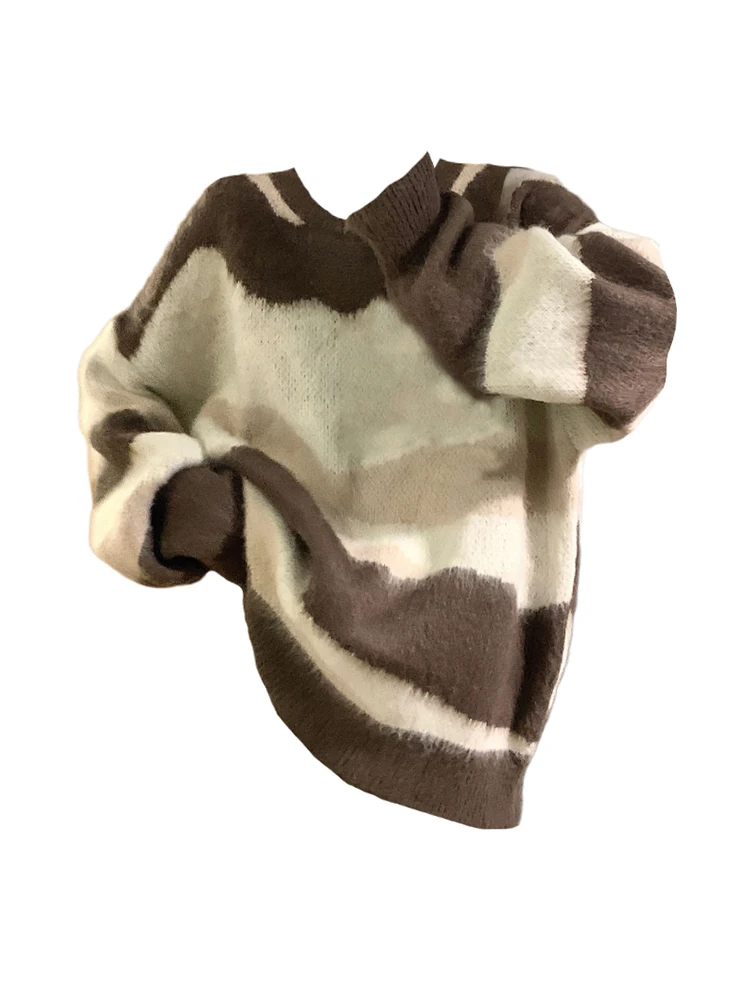 Women Fashion Loose Classical Striped Knit Sweater Vintage Long Sleeve Female Plush Soft Pullovers Chic Autumn Y2K Streetwear
Women Fashion Loose Classical Striped Knit Sweater Vintage Long Sleeve Female Plush Soft Pullovers Chic Autumn Y2K Streetwear