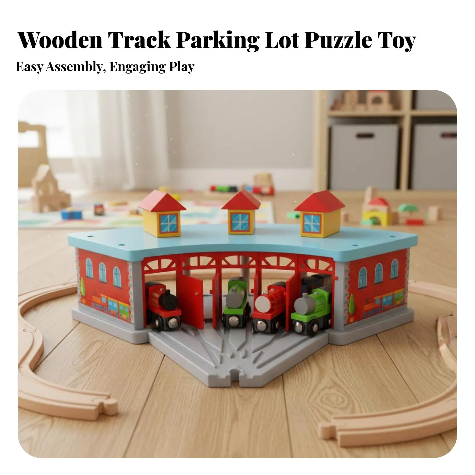 5-Door Train Shed Opening Doors Wooden Train Garage Railway Station Playset Made from Natural Wood Wooden Railway Depot
5-Door Train Shed Opening Doors Wooden Train Garage Railway Station Playset Made from Natural Wood Wooden Railway Depot