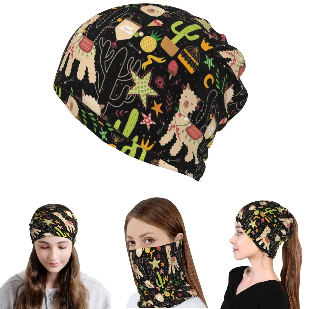 Cute Cactus Alpaca Pattern Bandana Neck Cover Mask Scarf Multifunction Cycling Scarf Beanies Hat for Men Women Adult Winter
Cute Cactus Alpaca Pattern Bandana Neck Cover Mask Scarf Multifunction Cycling Scarf Beanies Hat for Men Women Adult Winter