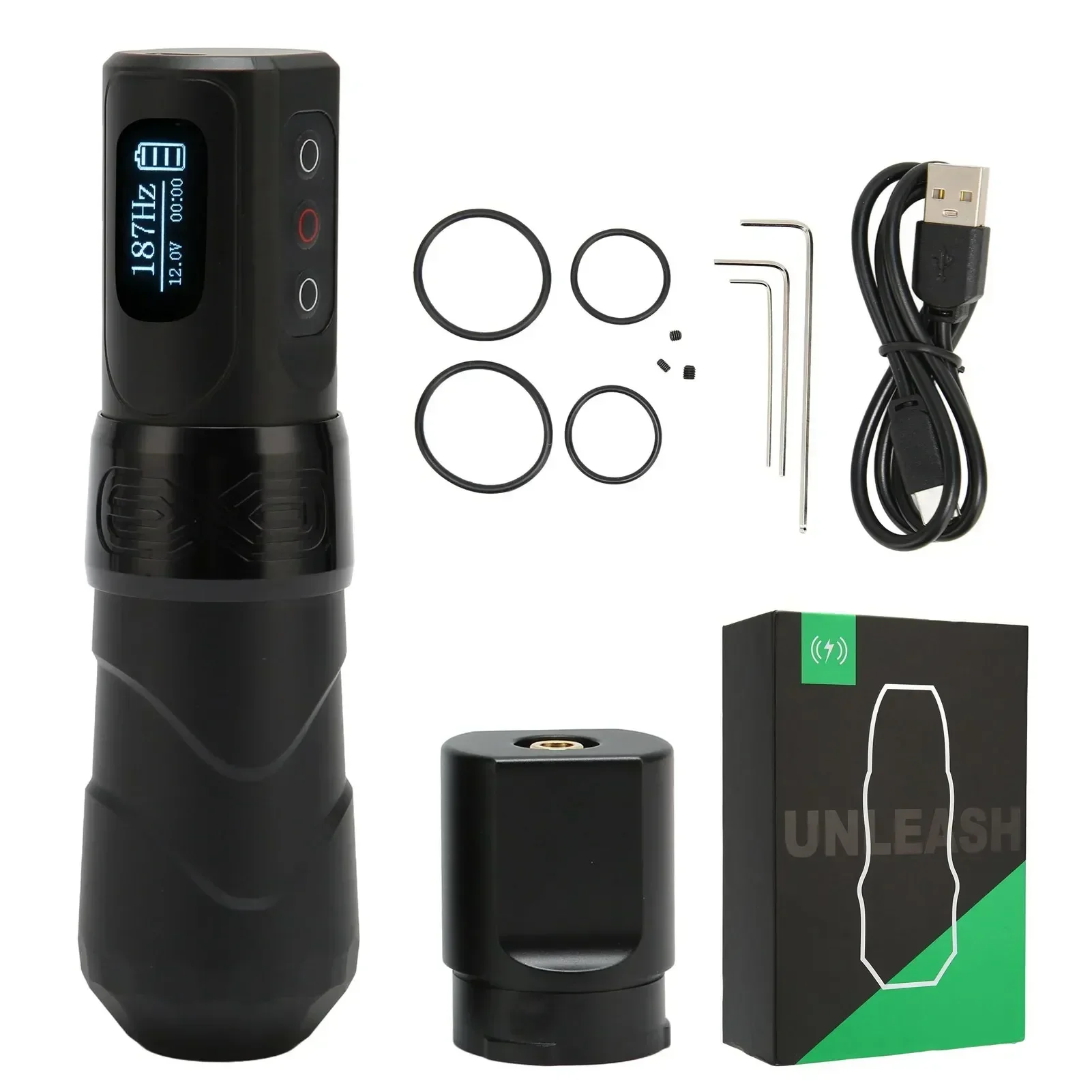 Wireless Tattoo Machine OLED Display Large Capacity Battery Rotary Tattoo Machine Pen Coreless Motor Aluminum Alloy Matte Black
Wireless Tattoo Machine OLED Display Large Capacity Battery Rotary Tattoo Machine Pen Coreless Motor Aluminum Alloy Matte Black