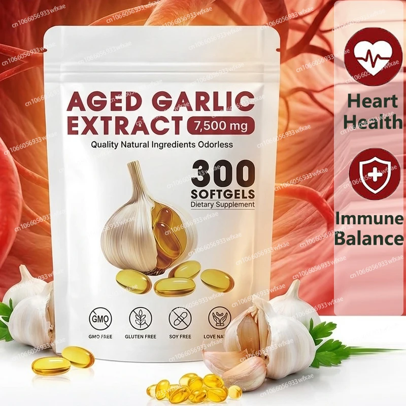300Softgels Odorless Garlic Capsules Aged Garlic Extract Balance Cholesterol Levels Support Heart And Cardiovascular Health
300Softgels Odorless Garlic Capsules Aged Garlic Extract Balance Cholesterol Levels Support Heart And Cardiovascular Health