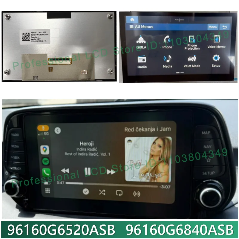 ADB11G6EP 96160G6520ASB ADB11G6EP 96160G6840ASB 2020 2021 2022 2023 For Ki a Picanto Car GPS Navigation Radio LCD Screen Panel
ADB11G6EP 96160G6520ASB ADB11G6EP 96160G6840ASB 2020 2021 2022 2023 For Ki a Picanto Car GPS Navigation Radio LCD Screen Panel