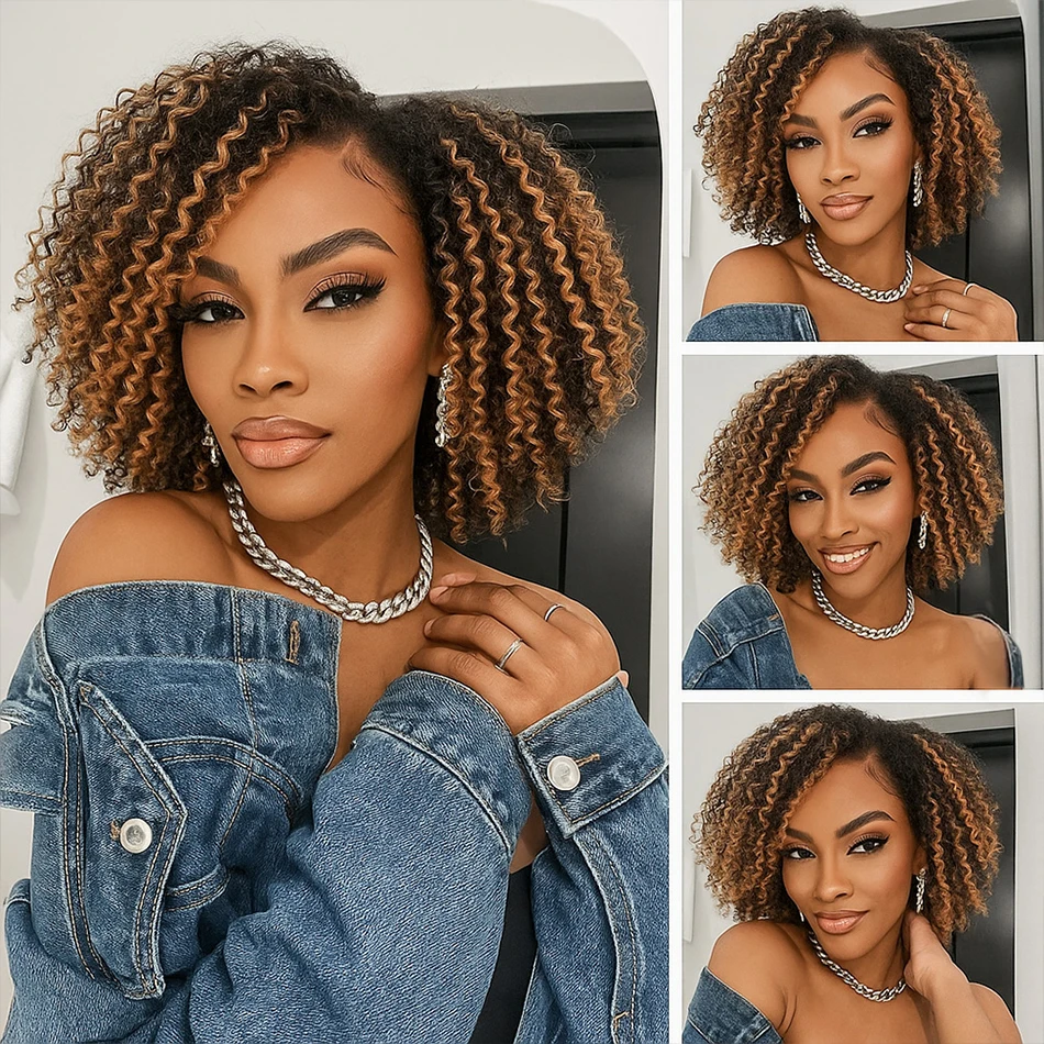 Half Wigs Human Hair Afro Kinky Curly 3 In 1 Human Hair Wig Seamless Flip Over Half Wig Colored Short Bob Curly Wigs for Women
Half Wigs Human Hair Afro Kinky Curly 3 In 1 Human Hair Wig Seamless Flip Over Half Wig Colored Short Bob Curly Wigs for Women