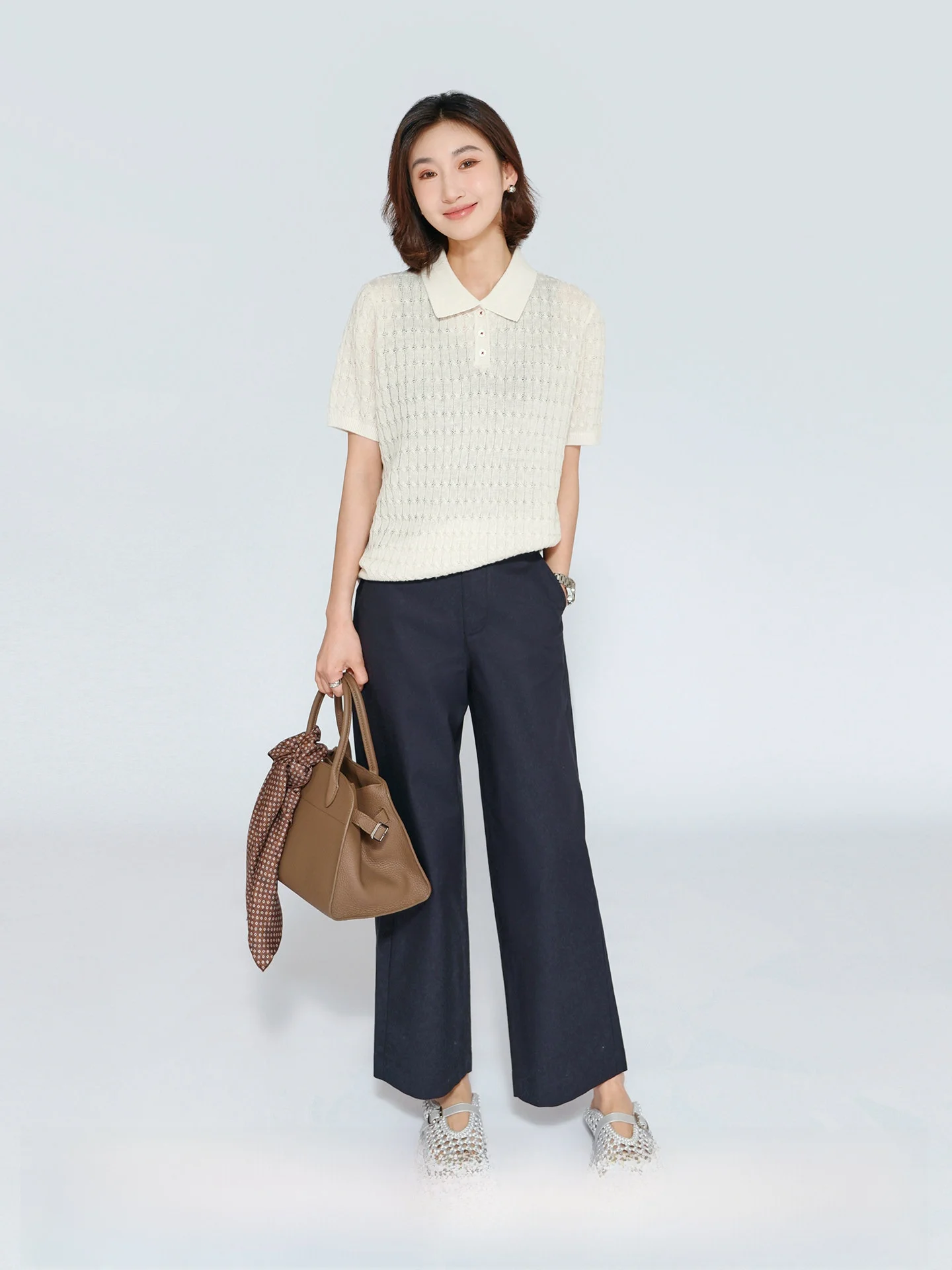 Women's Knitted Wool Blend Short Sleeve Shirt Hollow out Twist Flower Design Base Layer Top Casual Business Style
Women's Knitted Wool Blend Short Sleeve Shirt Hollow out Twist Flower Design Base Layer Top Casual Business Style