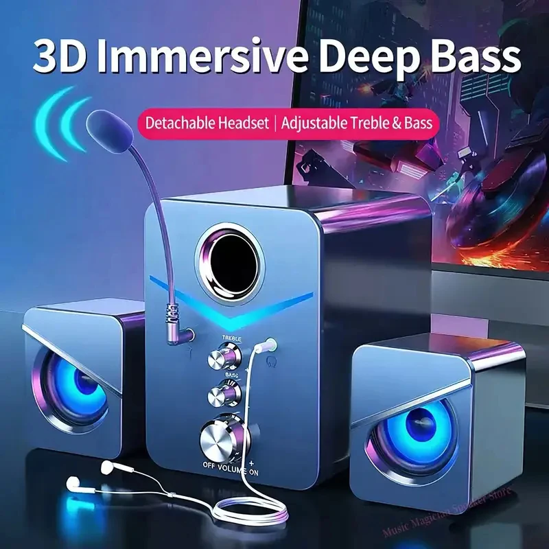 Bluetooth Speaker Home Theater Sound Bass System Mini Speakers Desktop Computer MP3 Player Audio for PC Phone Subwoofer Soundbar
Bluetooth Speaker Home Theater Sound Bass System Mini Speakers Desktop Computer MP3 Player Audio for PC Phone Subwoofer Soundbar