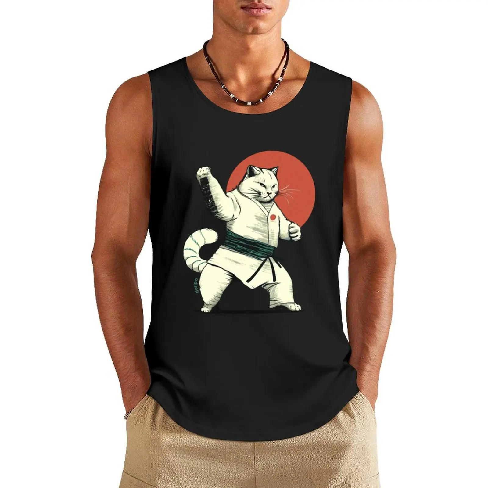 Karate Cat Tank Top Sportswear for men Men's sleeveless gym shirts fitness Men's gym articles
Karate Cat Tank Top Sportswear for men Men's sleeveless gym shirts fitness Men's gym articles