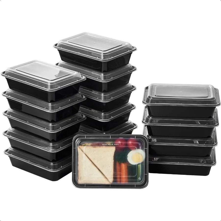 32 oz 50Pack Plastic Meal Prep Food Storage Containers with Lids Reusable 1 Compartment To Go Lunch Box Black Extra Large Thick
32 oz 50Pack Plastic Meal Prep Food Storage Containers with Lids Reusable 1 Compartment To Go Lunch Box Black Extra Large Thick