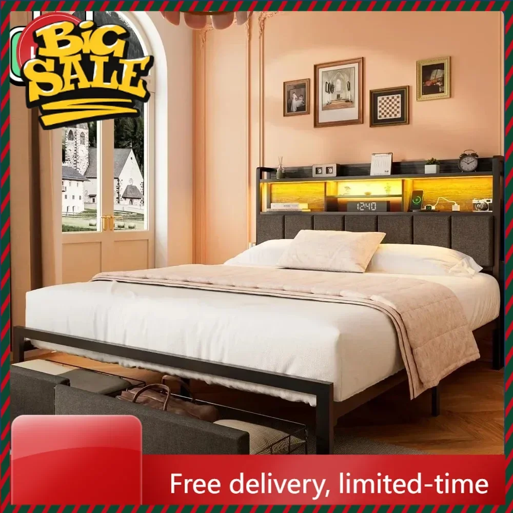 Ограниченное по времени предложение: Хит продаж! Кровать Furnulem размера Full с изголовьем, выдвижными ящиками для хранения и зарядной станцией.
Ограниченное по времени предложение: Хит продаж! Кровать Furnulem размера Full с изголовьем, выдвижными ящиками для хранения и зарядной станцией.