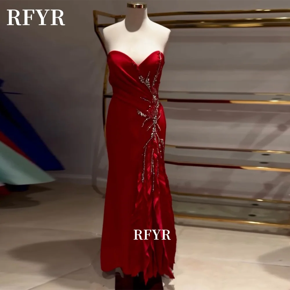 RFYR Mermaid Prom Dresses Sweetheart Party Dress Crystals Bead Evening Dress Celebrity Gala Dress for Arabic Women Customized
RFYR Mermaid Prom Dresses Sweetheart Party Dress Crystals Bead Evening Dress Celebrity Gala Dress for Arabic Women Customized