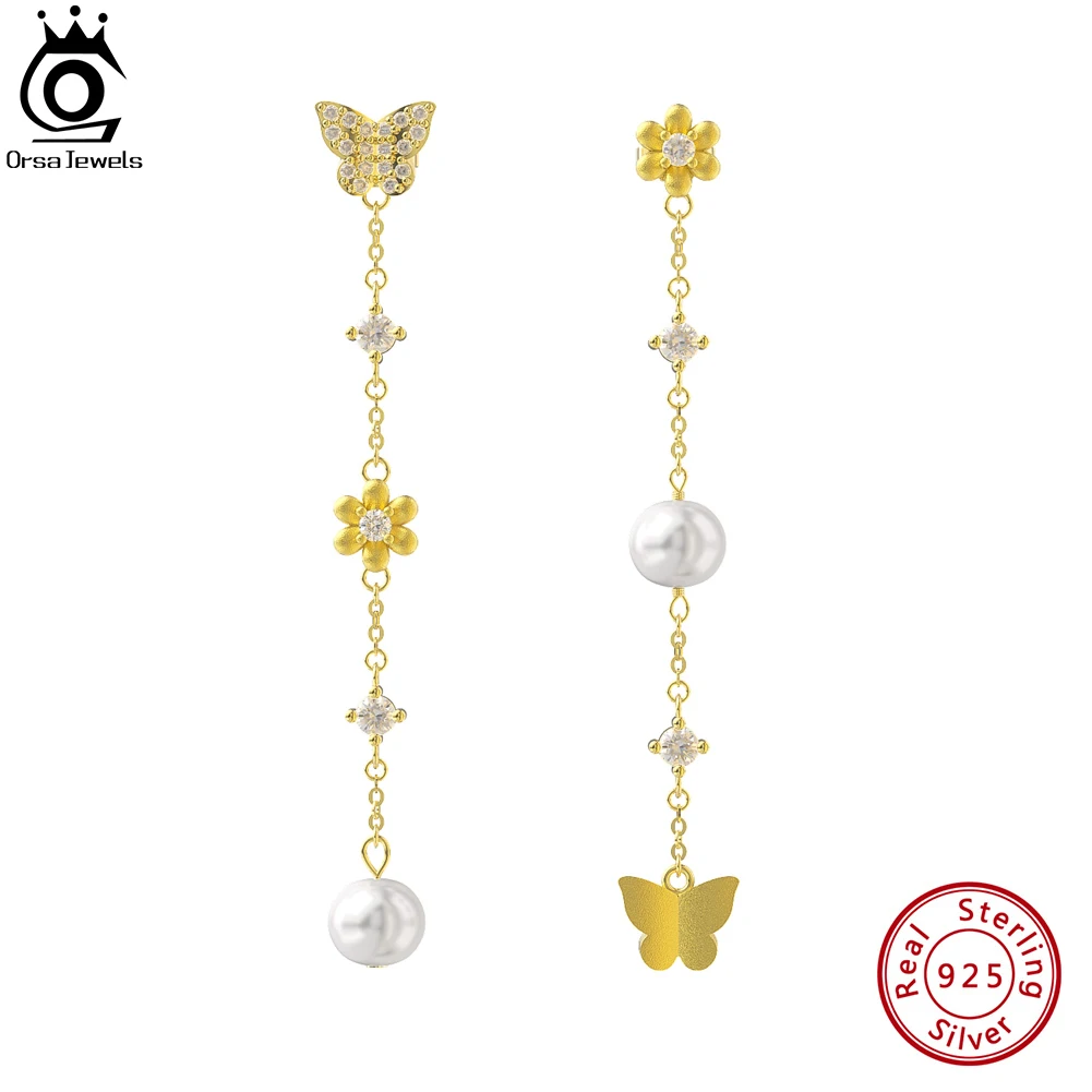 ORSA JEWELS Handmade 925 Sterling Silver Butterfly Dangle Earrings with Irregular Natural Baroque Pearls for Women Jewelry GPE65
ORSA JEWELS Handmade 925 Sterling Silver Butterfly Dangle Earrings with Irregular Natural Baroque Pearls for Women Jewelry GPE65