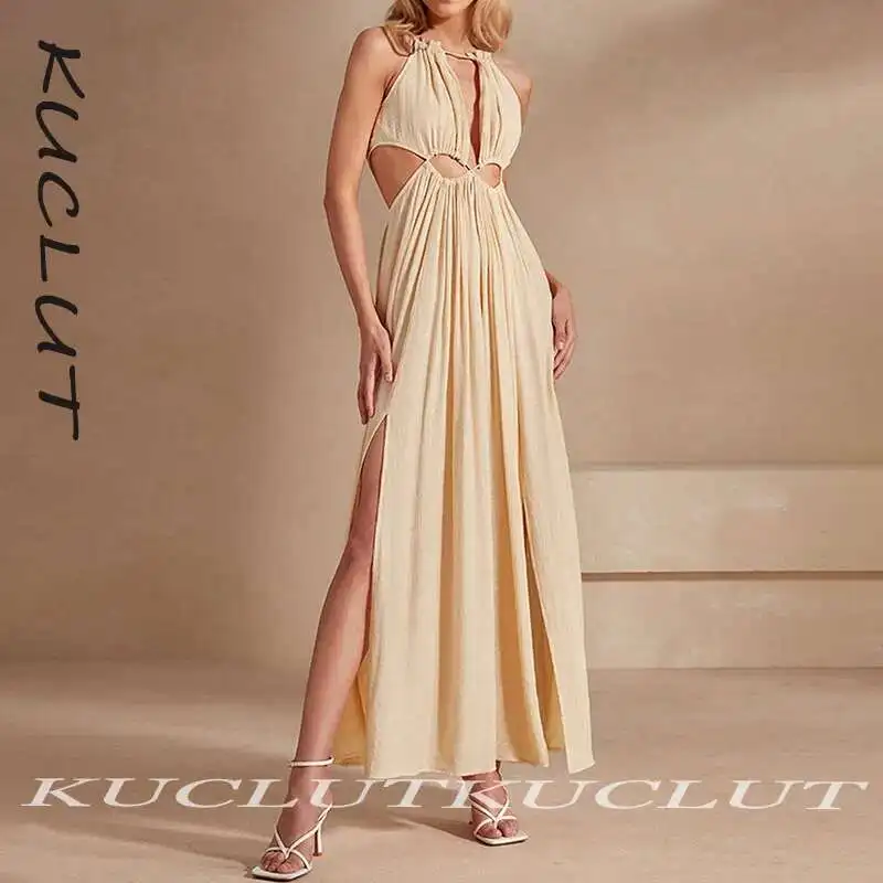 KUCLUT 2025 г., модное новое платье с круглым вырезом для женщин, элегантное пляжное платье без рукавов, женское K274
KUCLUT 2025 г., модное новое платье с круглым вырезом для женщин, элегантное пляжное платье без рукавов, женское K274