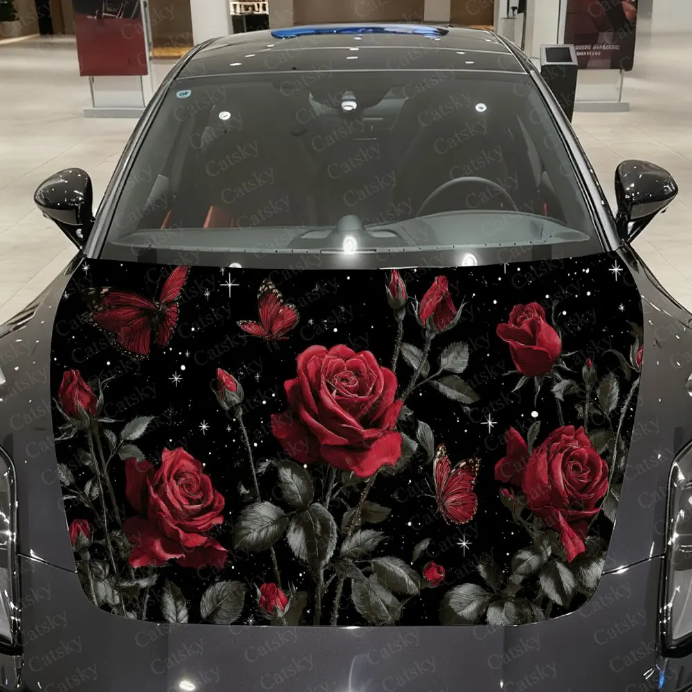 Starry Night Rose & Butterfly Car Vinyl Wrap, PVC Material Waterproof Car Hood Sticker, Self-Adhesive Scratch-Resistant Stickers
Starry Night Rose & Butterfly Car Vinyl Wrap, PVC Material Waterproof Car Hood Sticker, Self-Adhesive Scratch-Resistant Stickers