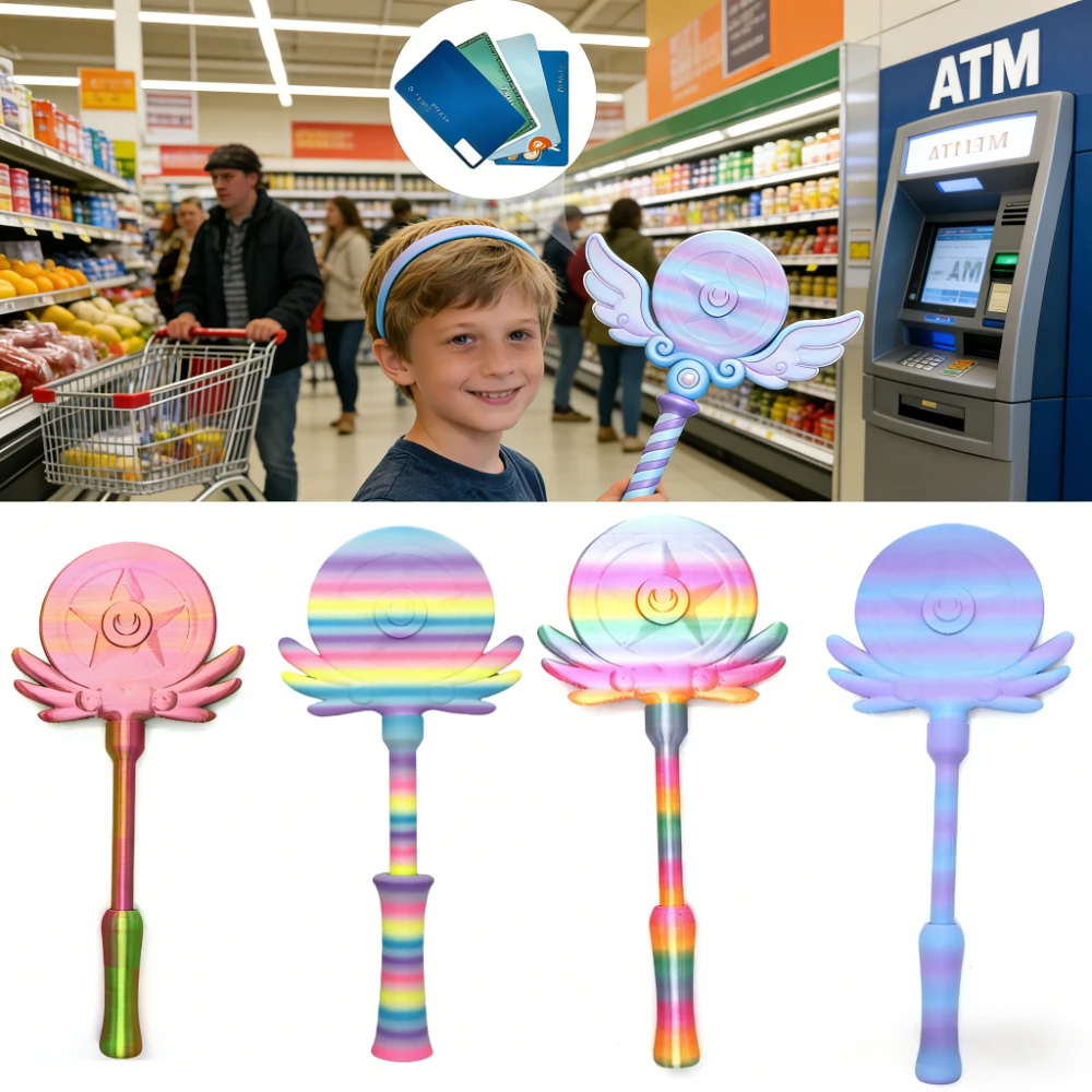 Magical Wand Card Holder 3D Printed Tap-to-Pay Wand Contactless Credit Card Holder Fun Magical Payment Wand Gift for Kids Teens
Magical Wand Card Holder 3D Printed Tap-to-Pay Wand Contactless Credit Card Holder Fun Magical Payment Wand Gift for Kids Teens