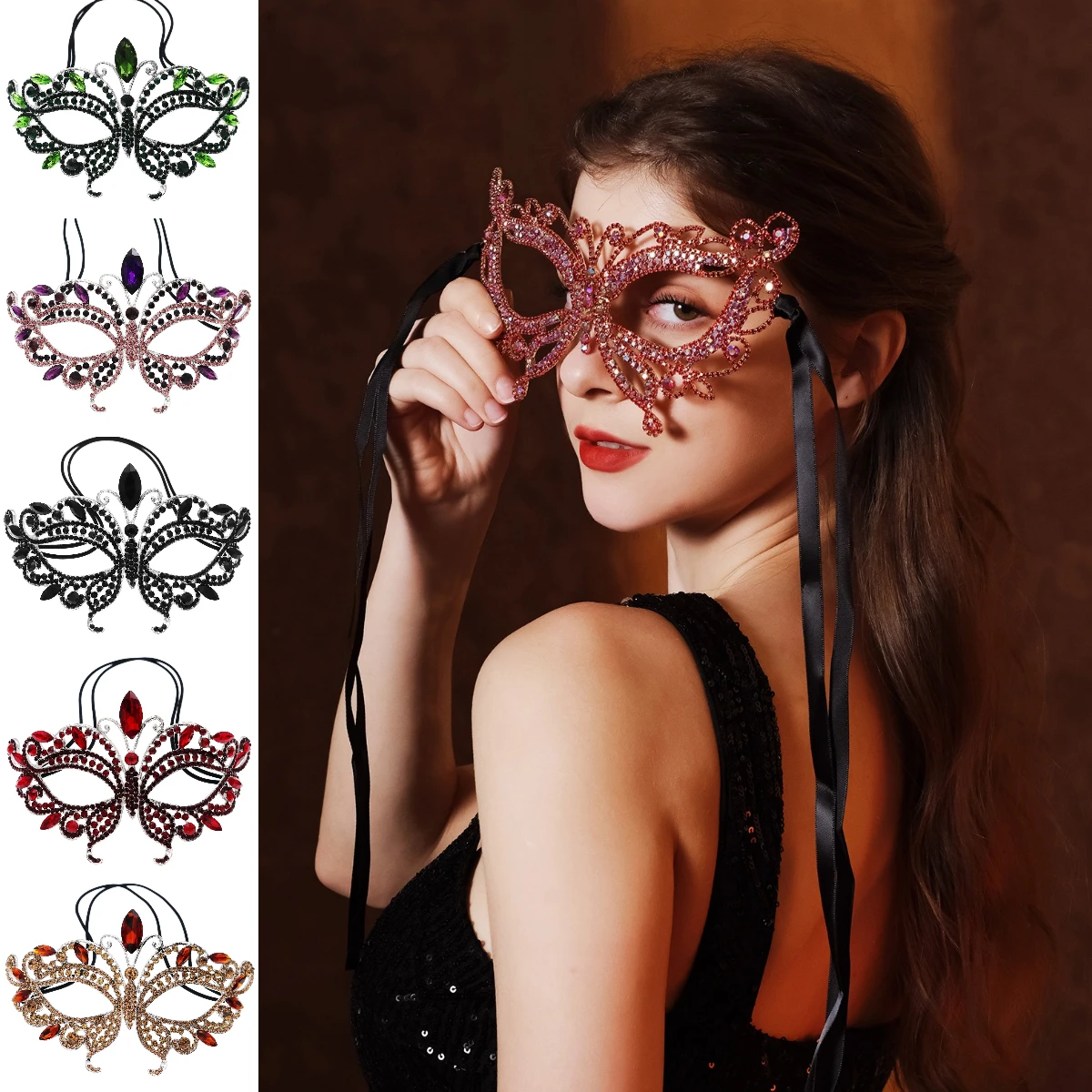 Fashion Luxury Rhinestone Eye Mask Elasticity Headbands Bridal Wedding Jewelry Costume Party Decoration Headdresses For Ladies
Fashion Luxury Rhinestone Eye Mask Elasticity Headbands Bridal Wedding Jewelry Costume Party Decoration Headdresses For Ladies