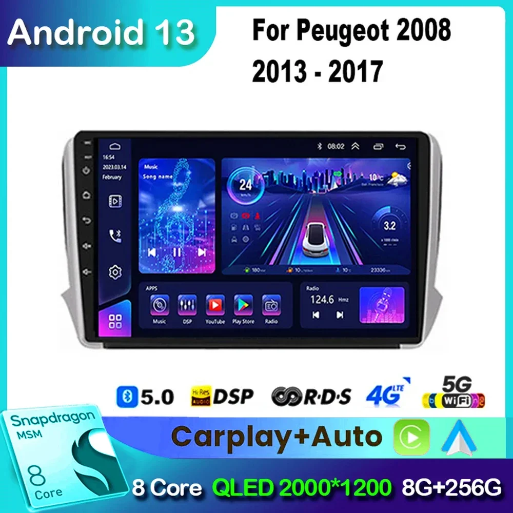 Android 13 Carplay Авто 2din стерео для Peugeot 2008 208 серии 2012-2018 автомобильный радиопроигрыватель навигация GPS 360 камера
Android 13 Carplay Авто 2din стерео для Peugeot 2008 208 серии 2012-2018 автомобильный радиопроигрыватель навигация GPS 360 камера