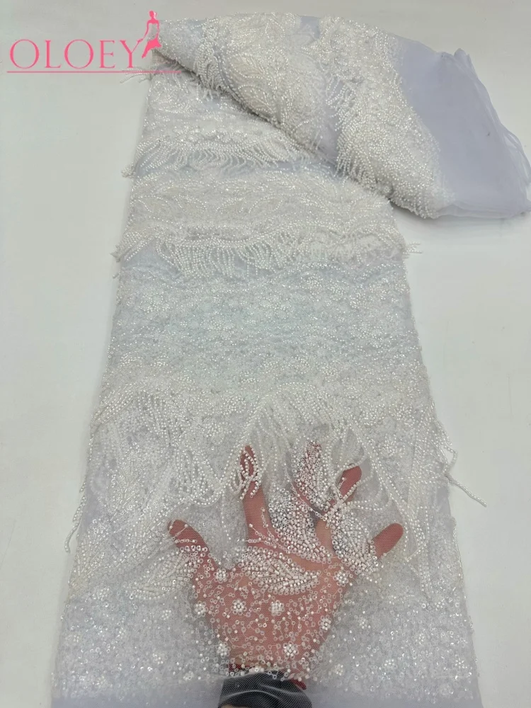 OLOEY Latest African Nigerian 3D Beaded Lace Fabric, High-End French Sequins Mesh Lace Fabric For Women's Wedding Party Dre
OLOEY Latest African Nigerian 3D Beaded Lace Fabric, High-End French Sequins Mesh Lace Fabric For Women's Wedding Party Dre