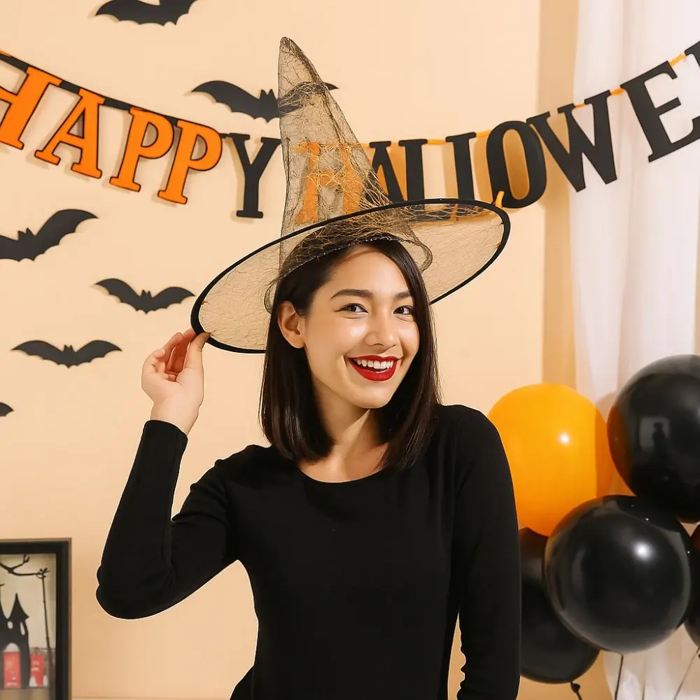 Funny Pointed Hat Halloween Witch Hat Breathable Sequin Spider Witch Hat Decorative Halloween Headwear Kids Costume
Funny Pointed Hat Halloween Witch Hat Breathable Sequin Spider Witch Hat Decorative Halloween Headwear Kids Costume