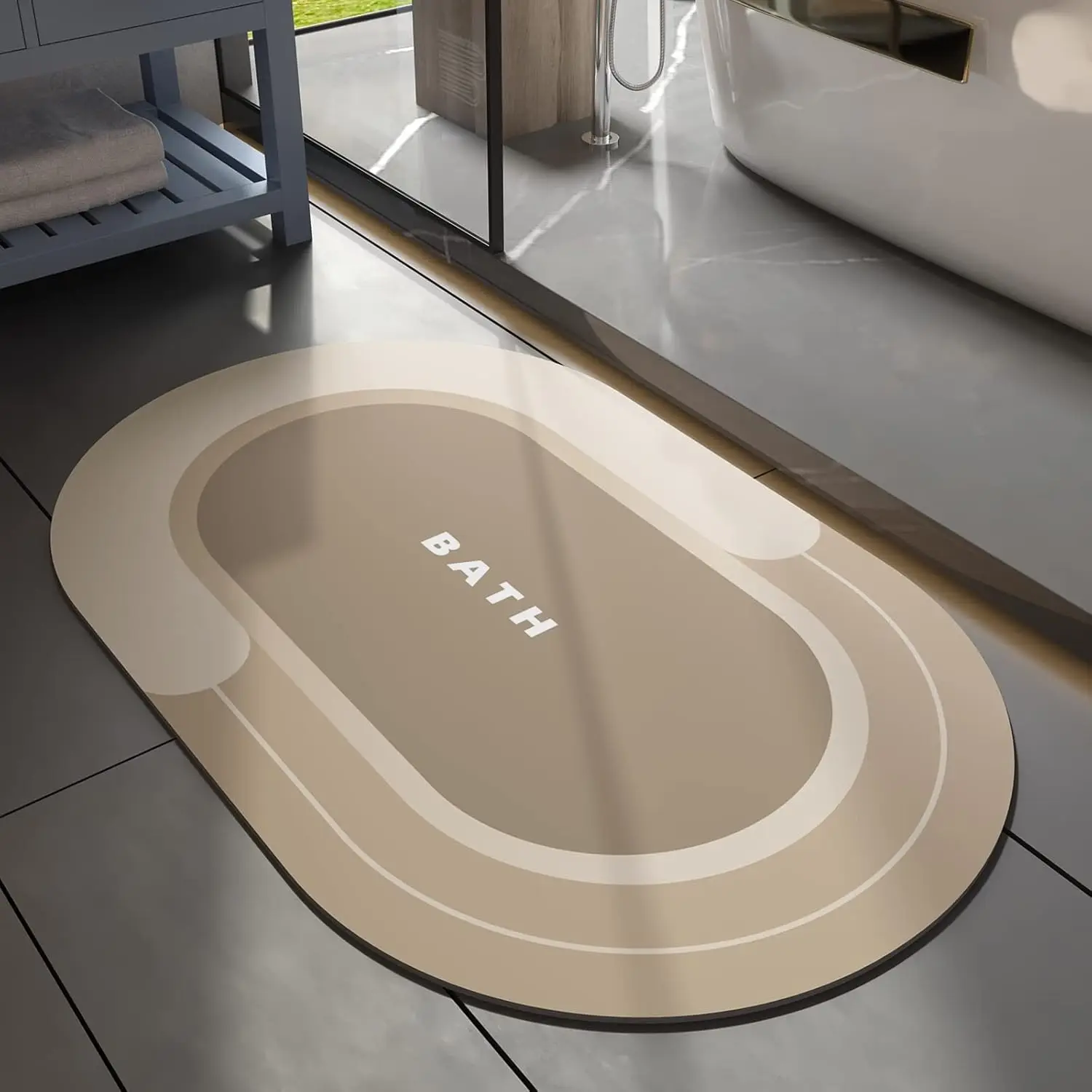 Bath Mat Non Slip Quick Dry Absorbent 17x27 Beige Bathroom Rug for Outside Tub
Bath Mat Non Slip Quick Dry Absorbent 17x27 Beige Bathroom Rug for Outside Tub