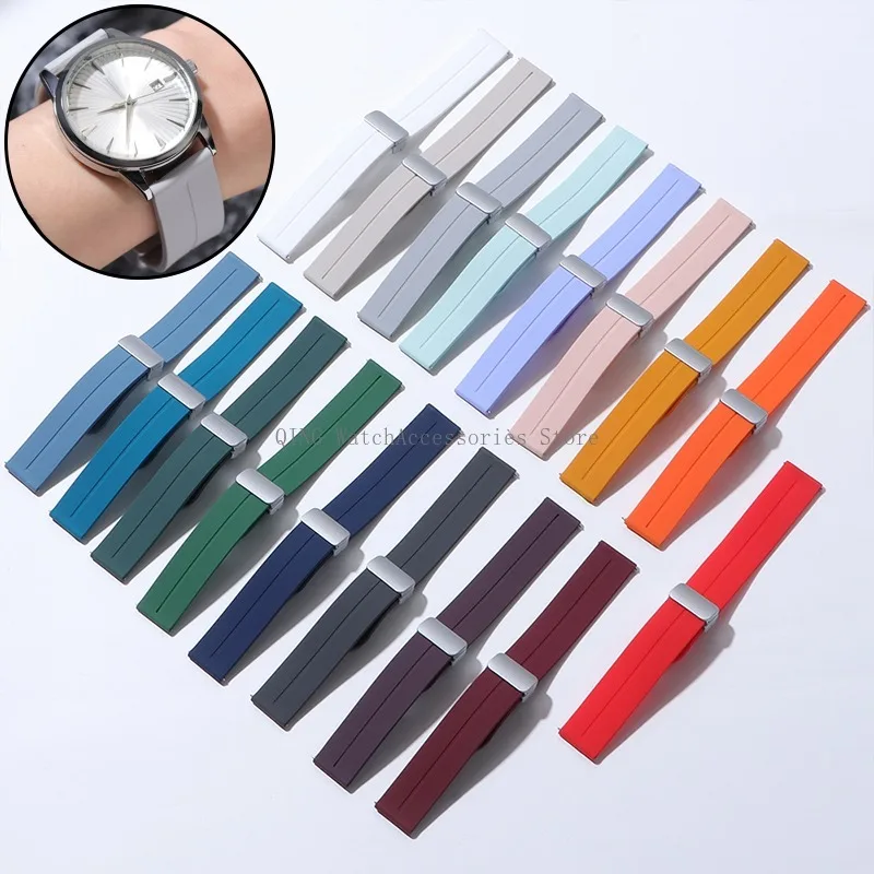 Universal Replacement Bracelet Quick Release Silicone Watch Band Magnetic Folding Buckle Straps Men Women Soft Rubber Wrist Belt
Universal Replacement Bracelet Quick Release Silicone Watch Band Magnetic Folding Buckle Straps Men Women Soft Rubber Wrist Belt
