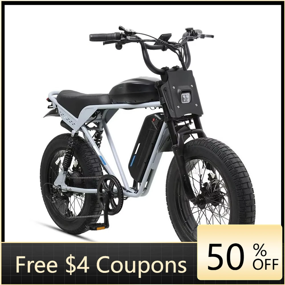 Rs Long Distance Adventure 20 Inch Fat Tire Motor Electric Bike 7 Speed 48V/750 Watt Rear Motor Dual Lithium Battery Electric Mo
Rs Long Distance Adventure 20 Inch Fat Tire Motor Electric Bike 7 Speed 48V/750 Watt Rear Motor Dual Lithium Battery Electric Mo