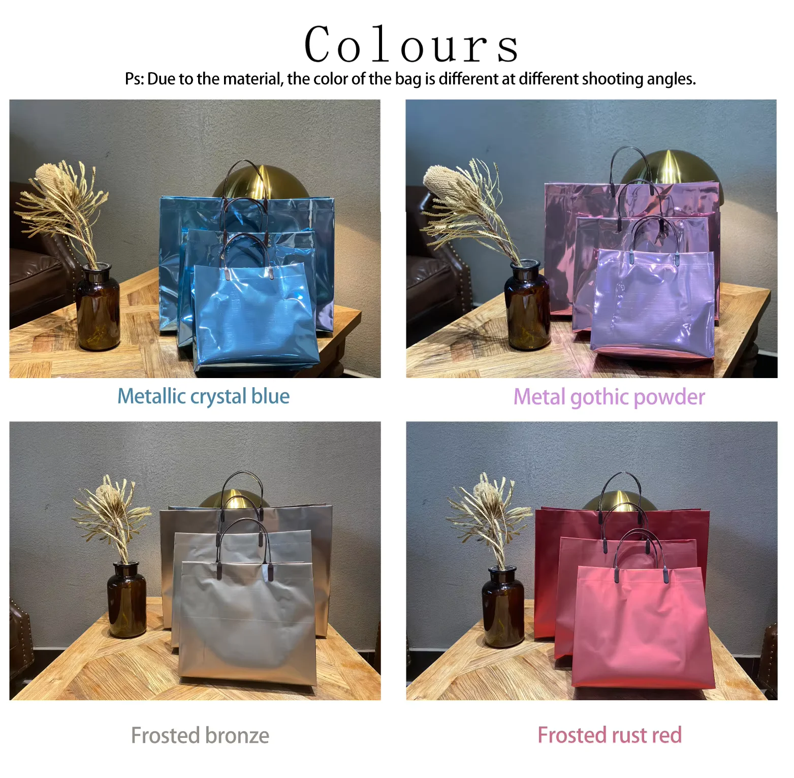 20pcs PVC handbag clothing store event party gift bag shopping mall gift packaging bag wedding item bag waterproof custom logo
20pcs PVC handbag clothing store event party gift bag shopping mall gift packaging bag wedding item bag waterproof custom logo