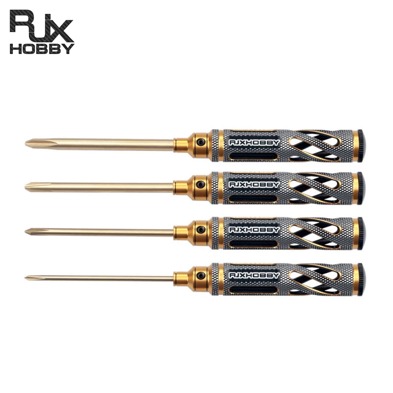 RJXHOBBY Gold Supper Light HSS Titanized Phillips Screwdriver Tools 3.0mm 4.0mm 5.0mm 5.8mm for RC FPV Drone Car Boat Airplane
RJXHOBBY Gold Supper Light HSS Titanized Phillips Screwdriver Tools 3.0mm 4.0mm 5.0mm 5.8mm for RC FPV Drone Car Boat Airplane