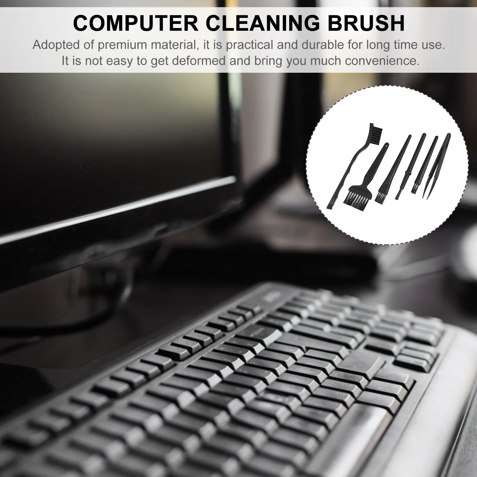 6pcs Anti-Static Cleaning Brush Set For Computer Keyboard Pcb Electronics Dust Removal Mechanical Cleaning Kit Fan Dusting Tool
6pcs Anti-Static Cleaning Brush Set For Computer Keyboard Pcb Electronics Dust Removal Mechanical Cleaning Kit Fan Dusting Tool