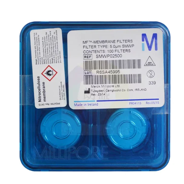 Millipore Filtration Membrane Filters Mixed Cellulose Esters Hydrophilic 5.0um 25mm SMWP02500 FDR-302-030D 100 Filters 1 Box
Millipore Filtration Membrane Filters Mixed Cellulose Esters Hydrophilic 5.0um 25mm SMWP02500 FDR-302-030D 100 Filters 1 Box