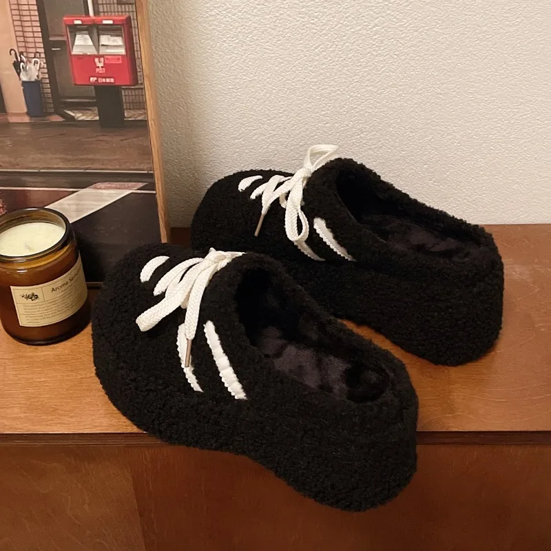 New Winter Women's Straight Thick Fur Slippers Double Fur Flip Flops Home Cotton Shoes Women's Plush Slippers Femme 2024
New Winter Women's Straight Thick Fur Slippers Double Fur Flip Flops Home Cotton Shoes Women's Plush Slippers Femme 2024