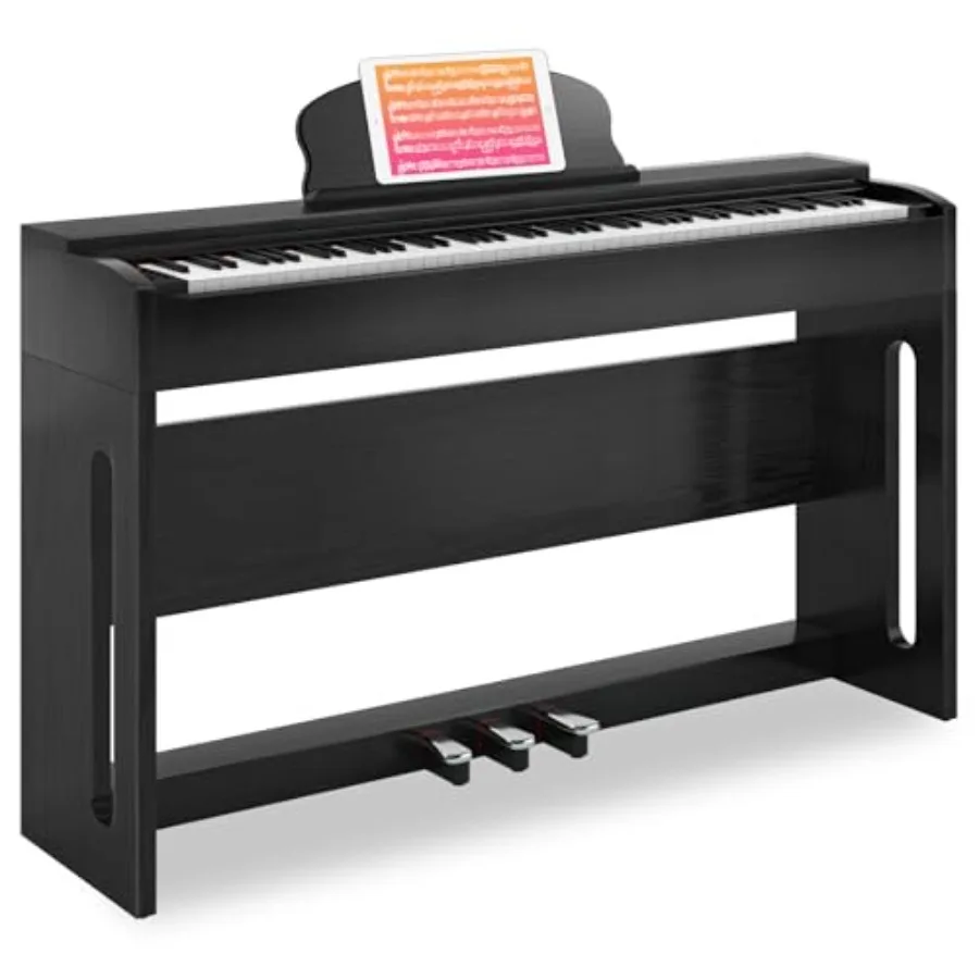 88-Key Weighted Keyboard Piano with Hammer Action and Built-in Speakers Furniture Stand and Triple Pedals Black Piano Keyboard
88-Key Weighted Keyboard Piano with Hammer Action and Built-in Speakers Furniture Stand and Triple Pedals Black Piano Keyboard