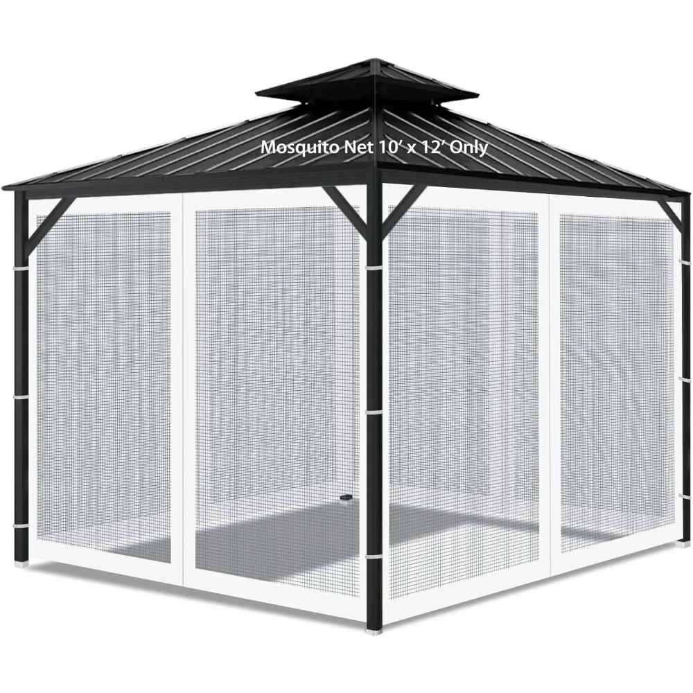 Gazebo Universal Replacement Mosquito Netting, 10' x 12' Outdoor Mesh Netting Screen 4-Panel Sidewall with Zipper , White
Gazebo Universal Replacement Mosquito Netting, 10' x 12' Outdoor Mesh Netting Screen 4-Panel Sidewall with Zipper , White