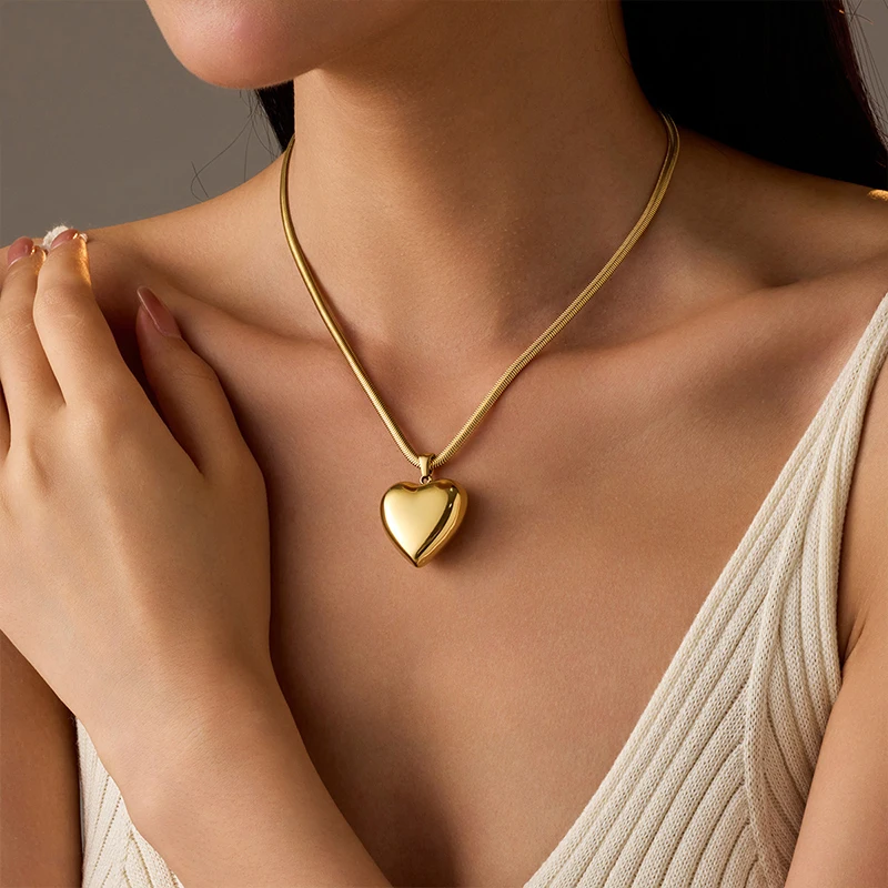 Customizable Stainless Steel Personalization Name Necklace Gold Heart Pendant & Snake Chain Women's Luxury Jewelry Custom Gift
Customizable Stainless Steel Personalization Name Necklace Gold Heart Pendant & Snake Chain Women's Luxury Jewelry Custom Gift