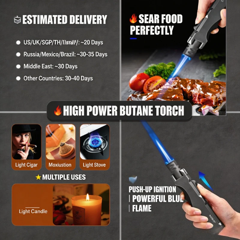 Strong Wind Resistant Jet Torch Lighter, High Temperature Turbine Core, Portable Refillable Butane Multipurpose Ignition Tool
Strong Wind Resistant Jet Torch Lighter, High Temperature Turbine Core, Portable Refillable Butane Multipurpose Ignition Tool