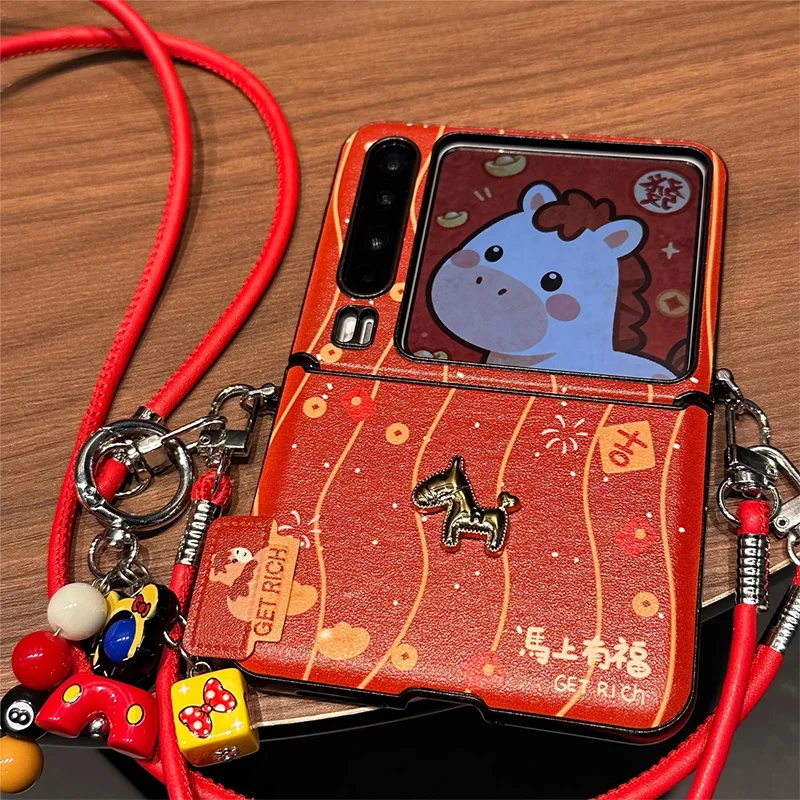 Luxury Metal Horse Phone Case for Xiaomi Mix Flip / Xiaomi Mix Flip 2 Casing Red Leather Chinese New Year Get Rich Cover Fundas
Luxury Metal Horse Phone Case for Xiaomi Mix Flip / Xiaomi Mix Flip 2 Casing Red Leather Chinese New Year Get Rich Cover Fundas