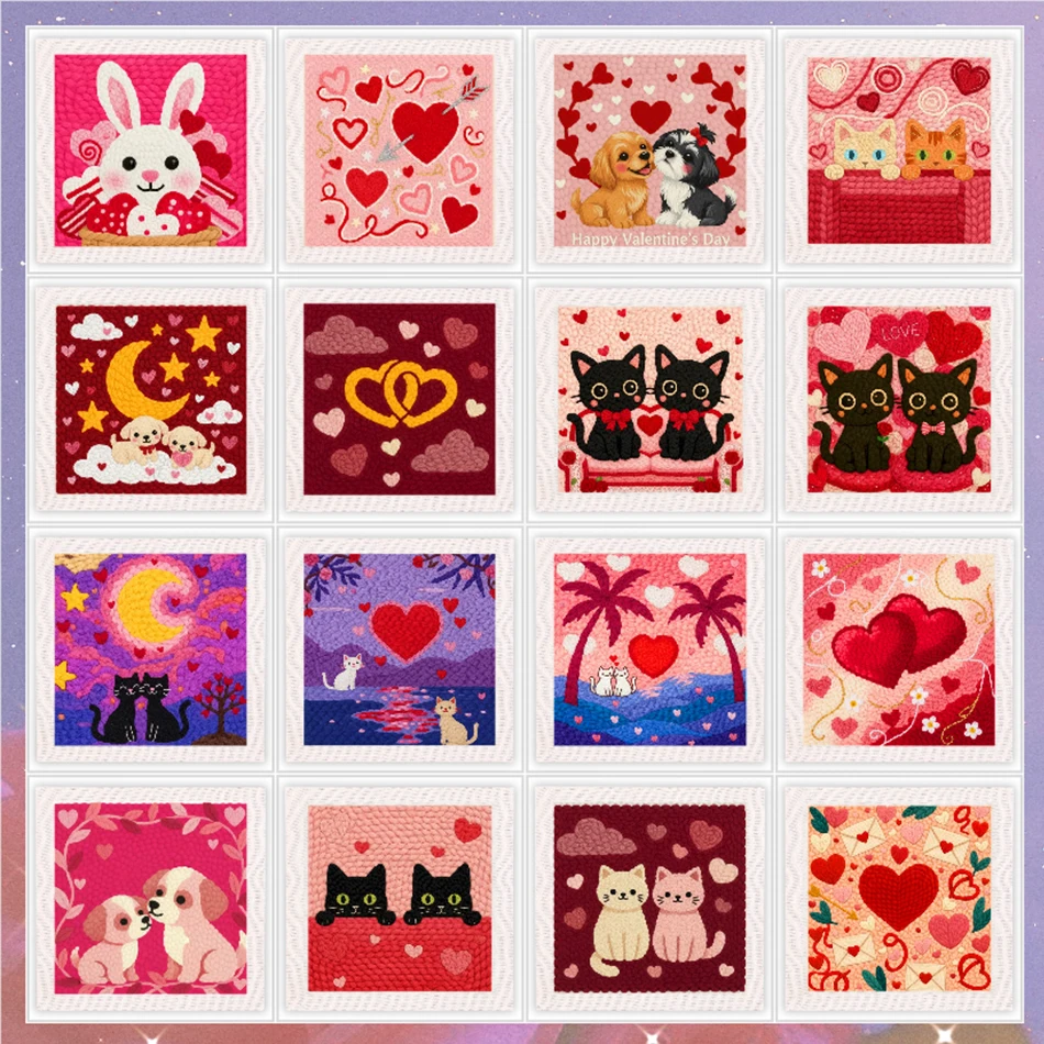 25x25cm Couple Animal Punch Needle Embroidery Kits for Beginner with Frame for Adults Punch Needle Kit Handmade Craft Set
25x25cm Couple Animal Punch Needle Embroidery Kits for Beginner with Frame for Adults Punch Needle Kit Handmade Craft Set