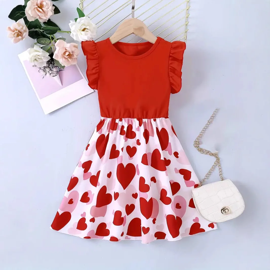 2025 Summer Girls Dress Children Knitting Small Flying Sleeve Printed Heart Princess Dress 2-8Years Kids Casual Dress
2025 Summer Girls Dress Children Knitting Small Flying Sleeve Printed Heart Princess Dress 2-8Years Kids Casual Dress