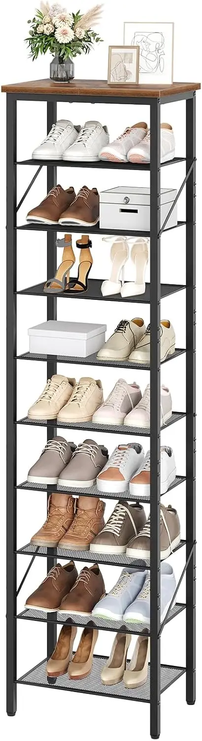 10 Tier Narrow Shoe Rack Organizer, Tall Slim Shoe Storage for Small Space, Holds 10-20 Pairs, Metal Shoe Shelf with。
10 Tier Narrow Shoe Rack Organizer, Tall Slim Shoe Storage for Small Space, Holds 10-20 Pairs, Metal Shoe Shelf with。