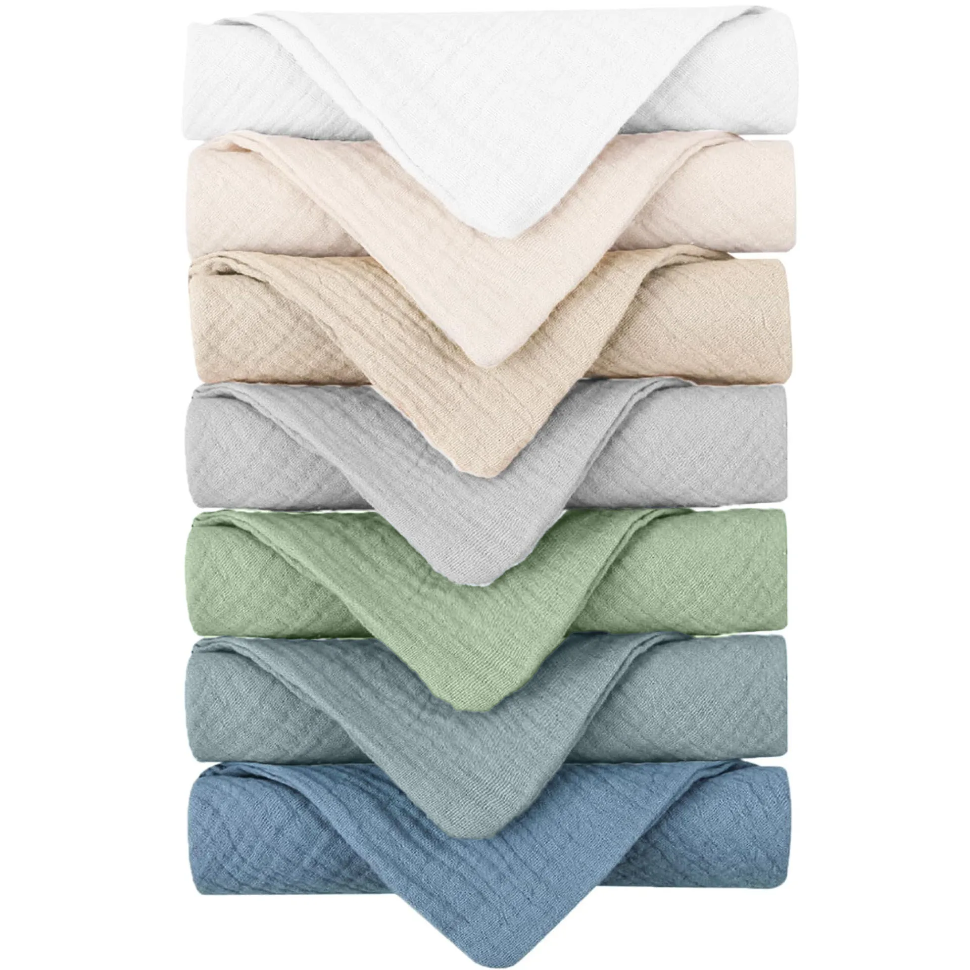 7 pieces of breathable and soft 4-layer gauze, baby burp cloths, infant anti-spit-up quick-absorbing drool bibs, and cotton burp
7 pieces of breathable and soft 4-layer gauze, baby burp cloths, infant anti-spit-up quick-absorbing drool bibs, and cotton burp