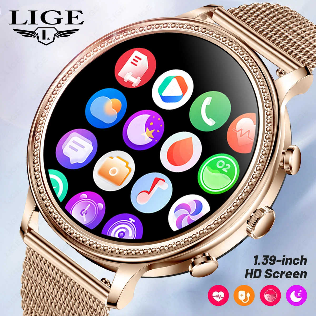 LIGE Women Smart Watch 1.39" HD Screen Waterproof Sports Smartwatch Fashion Trend Watch Lady Bracelet For Xiaomi Huawei 2024 New
LIGE Women Smart Watch 1.39" HD Screen Waterproof Sports Smartwatch Fashion Trend Watch Lady Bracelet For Xiaomi Huawei 2024 New