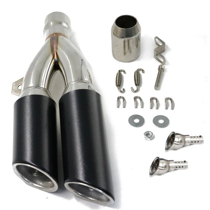 51mm Universal Motorcycle Exhaust Muffler Dual Right Left Escape Double Down DB Killer For CBR1000RR NMAX R6 CB650F NC700
51mm Universal Motorcycle Exhaust Muffler Dual Right Left Escape Double Down DB Killer For CBR1000RR NMAX R6 CB650F NC700
