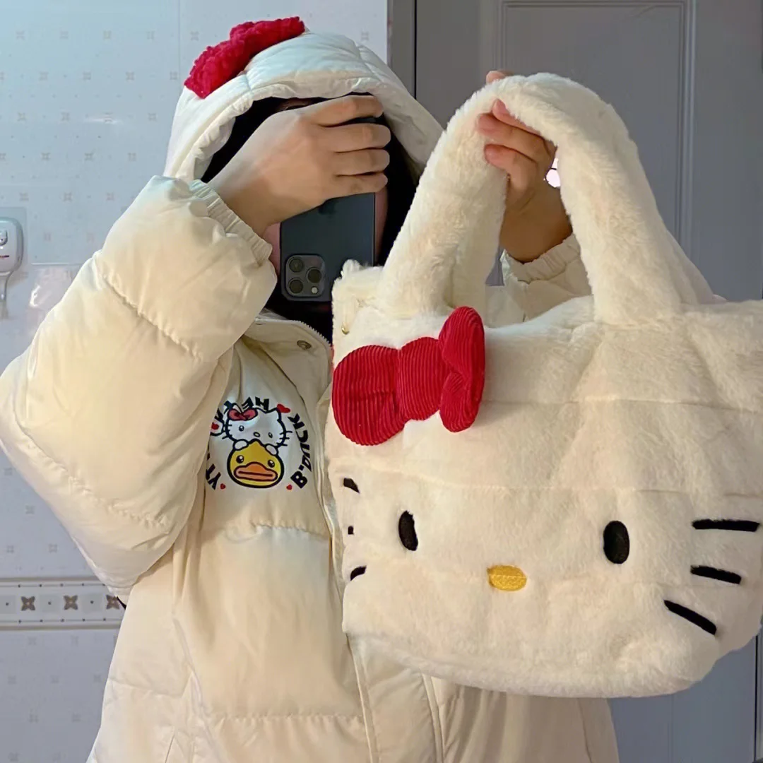 Kawaii Sanrio Hello Kitty Plush Bags Y2K Bag Bowknot Plush Hand Warmer Peluches Plushie anime Shoulder Bags for Women Girls
Kawaii Sanrio Hello Kitty Plush Bags Y2K Bag Bowknot Plush Hand Warmer Peluches Plushie anime Shoulder Bags for Women Girls