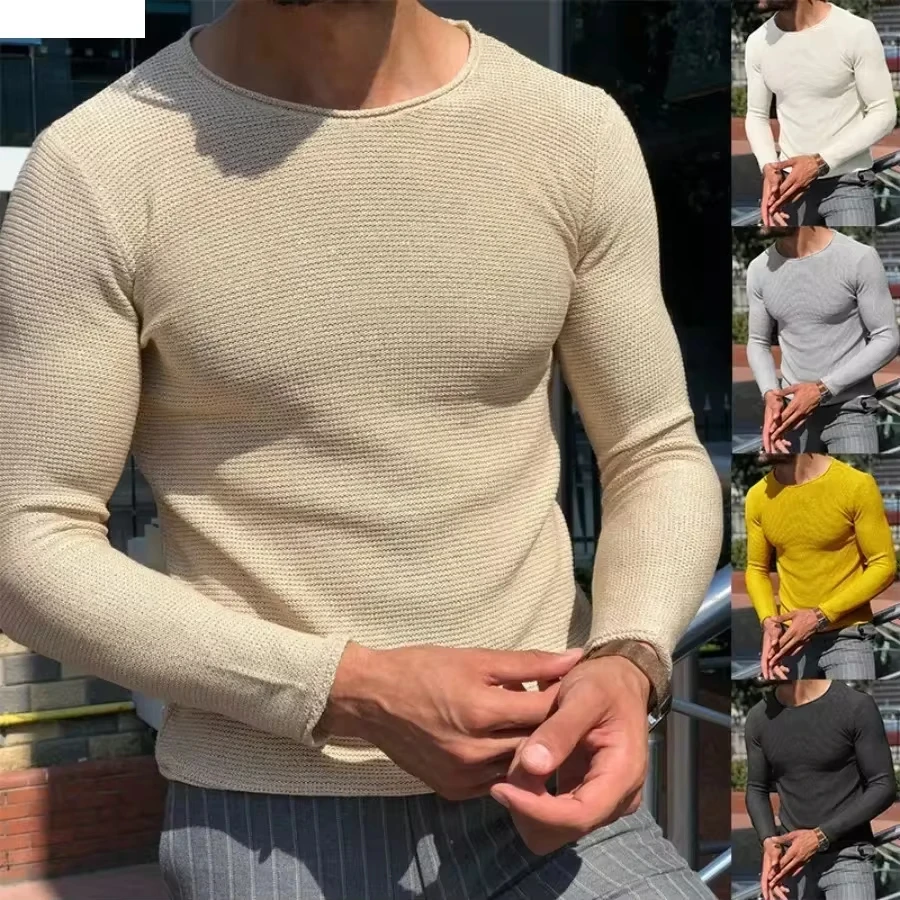 New Spring Men's Casual O-neck Sweater Fashion Solid Slim Long Sleeved Knitted Pullovers Comfy Leisure Tops Knit Sweater for Men
New Spring Men's Casual O-neck Sweater Fashion Solid Slim Long Sleeved Knitted Pullovers Comfy Leisure Tops Knit Sweater for Men