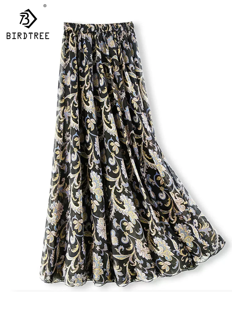 BirdTree-Silk Elegant Skirts, Elastic High Waist Printed, Women Vintage Bohemia Party A-line Skirt, 2026 Spring New B61060CC
BirdTree-Silk Elegant Skirts, Elastic High Waist Printed, Women Vintage Bohemia Party A-line Skirt, 2026 Spring New B61060CC