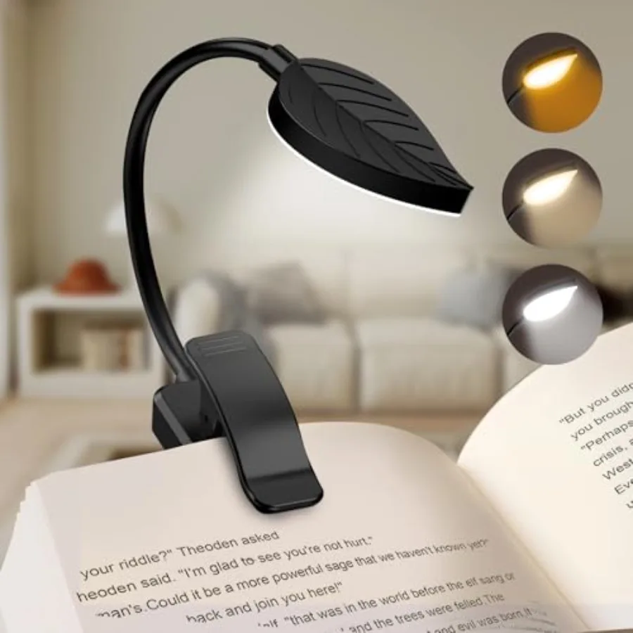 Rechargeable Book Lights for Reading at Night - Eye, 3 Color Temperatures, 3 Brightness Levels, Flexible Goose Neck Clip on Lig
Rechargeable Book Lights for Reading at Night - Eye, 3 Color Temperatures, 3 Brightness Levels, Flexible Goose Neck Clip on Lig